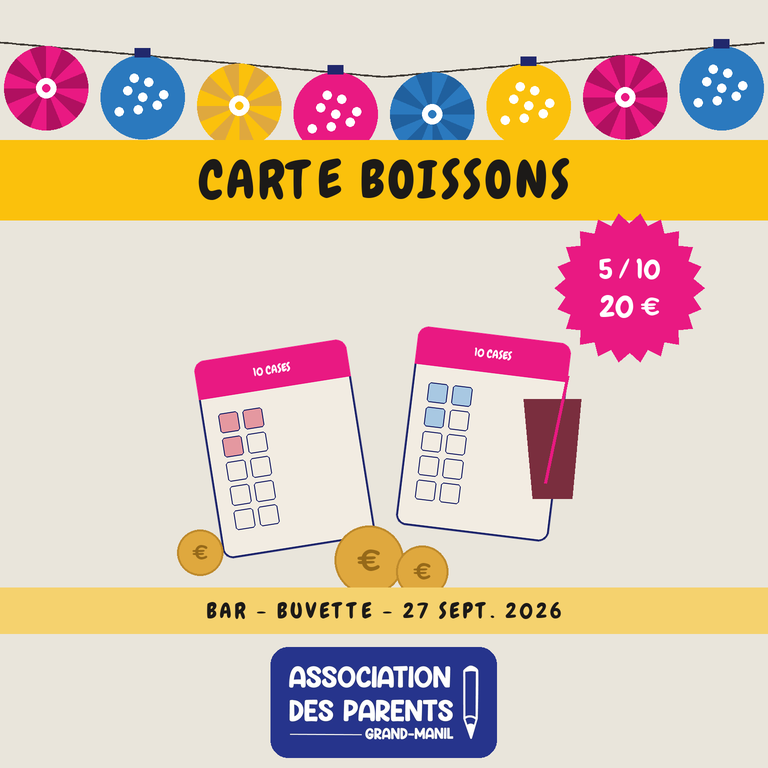 Carte boisson